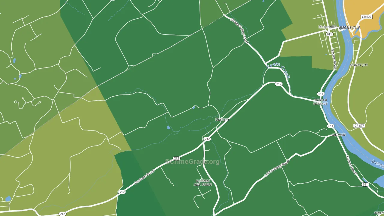 Durham, PA Map of Assault Rates