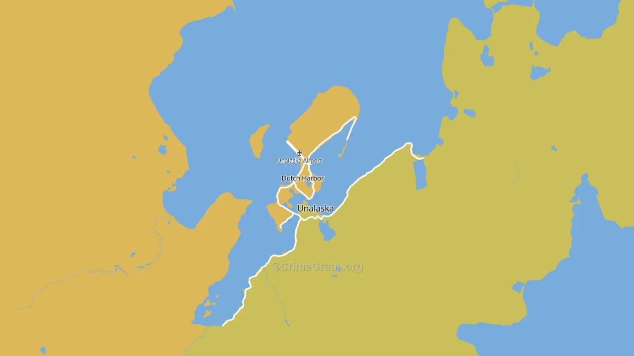 Dutch Harbor, AK Map of Assault Rates
