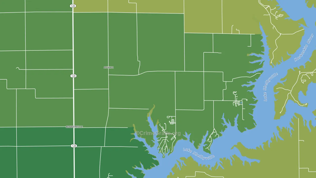Duvall, IL Map of Assault Rates