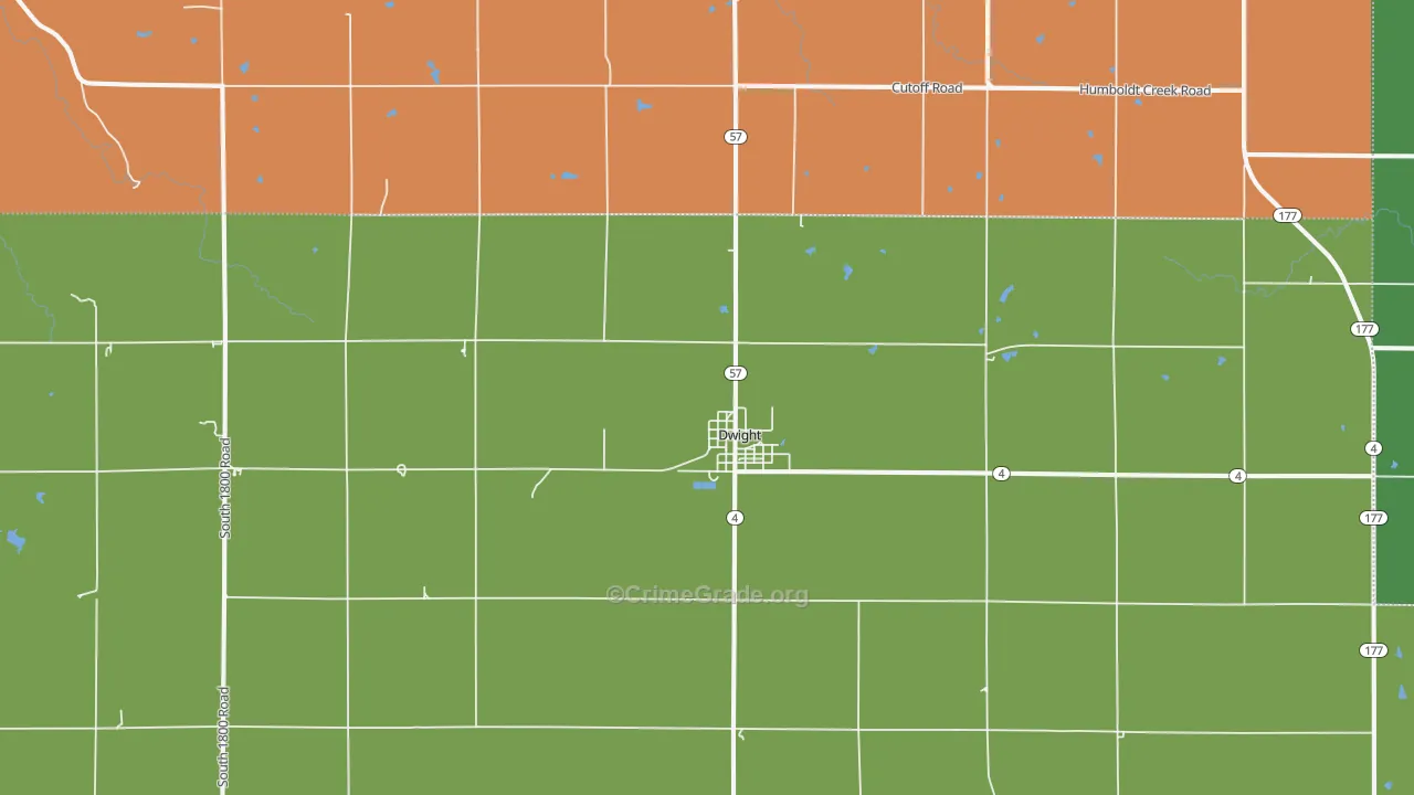 Dwight, KS Map of Assault Rates