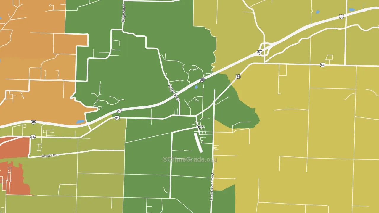 Dyer, AR Map of Assault Rates