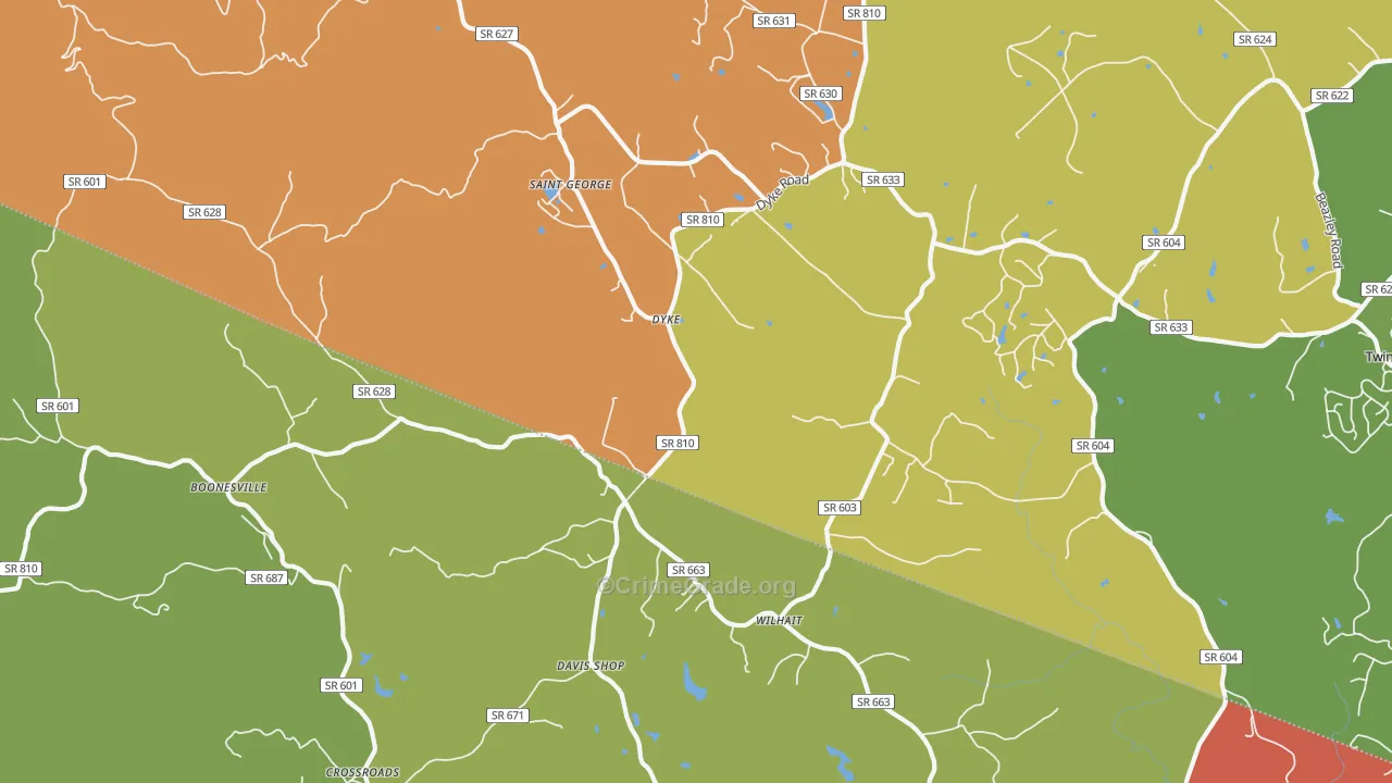 Dyke, VA Map of Assault Rates