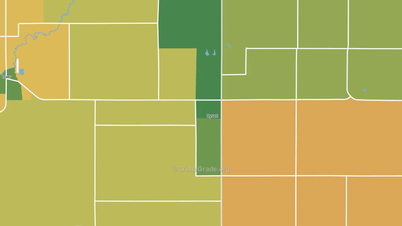 Dysart, IA Map of Assault Rates