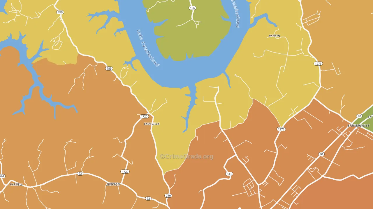 Eadsville, KY Map of Assault Rates