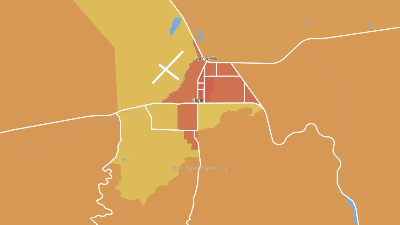 Eagar, AZ Map of Assault Rates