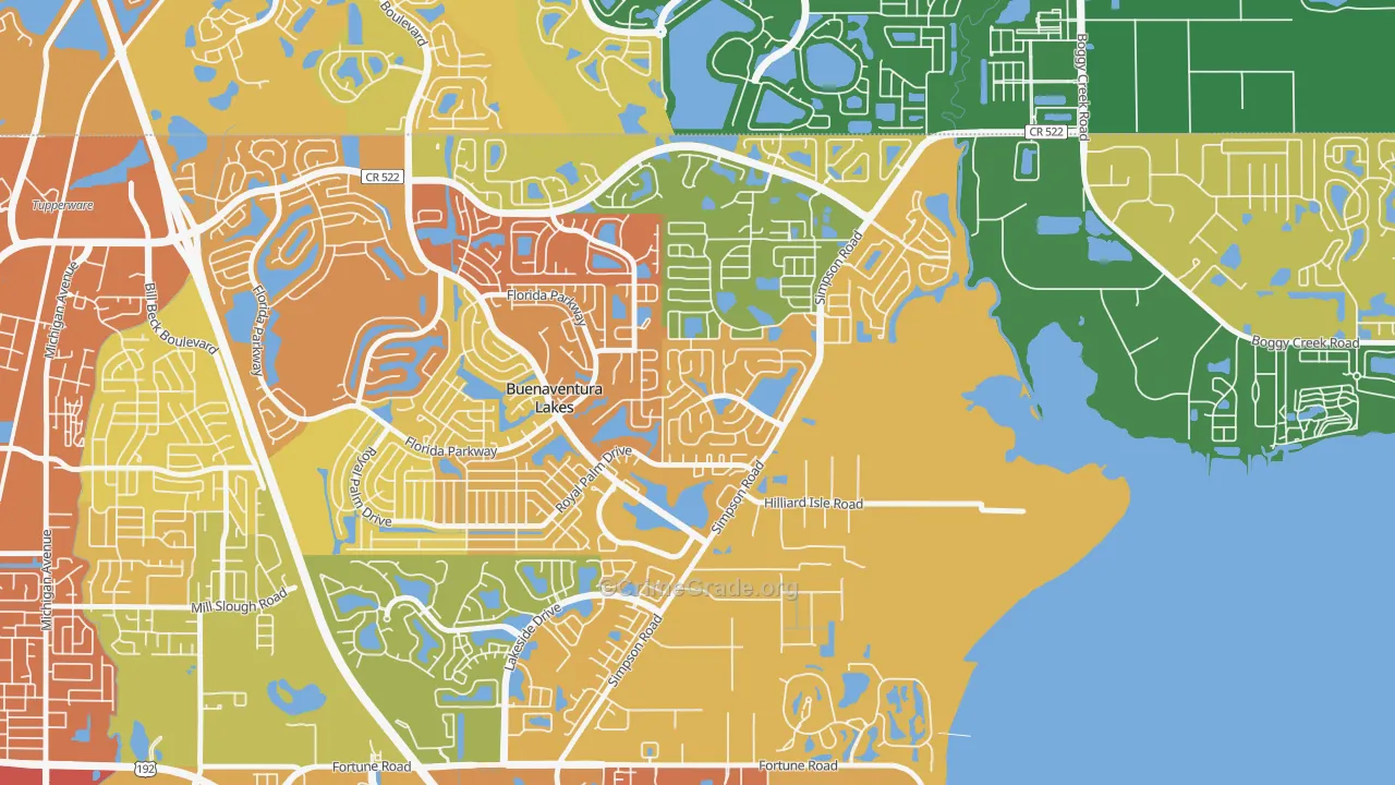 Eagle Bay, Kissimmee, FL Map of Assault Rates