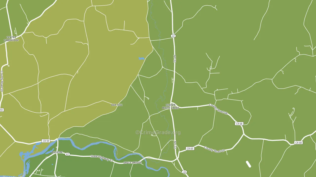 Eagle Bridge, NY Map of Assault Rates