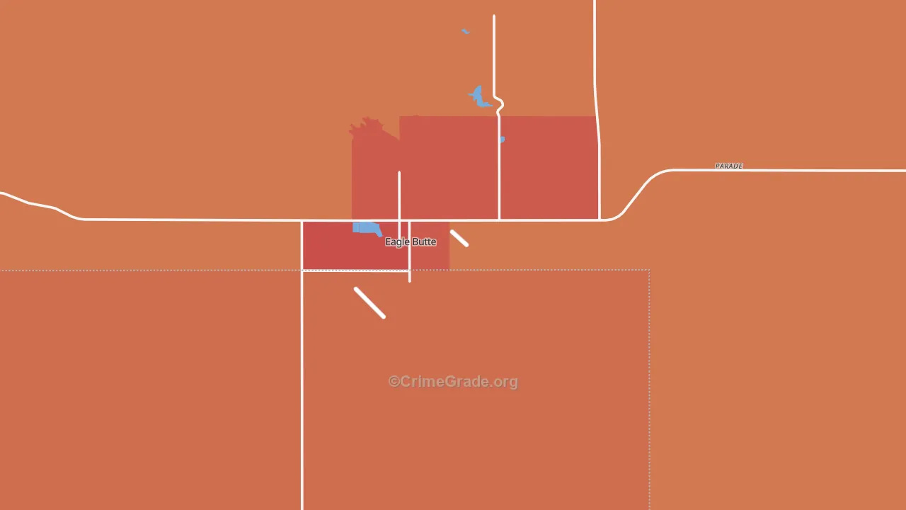 Eagle Butte, SD Map of Assault Rates