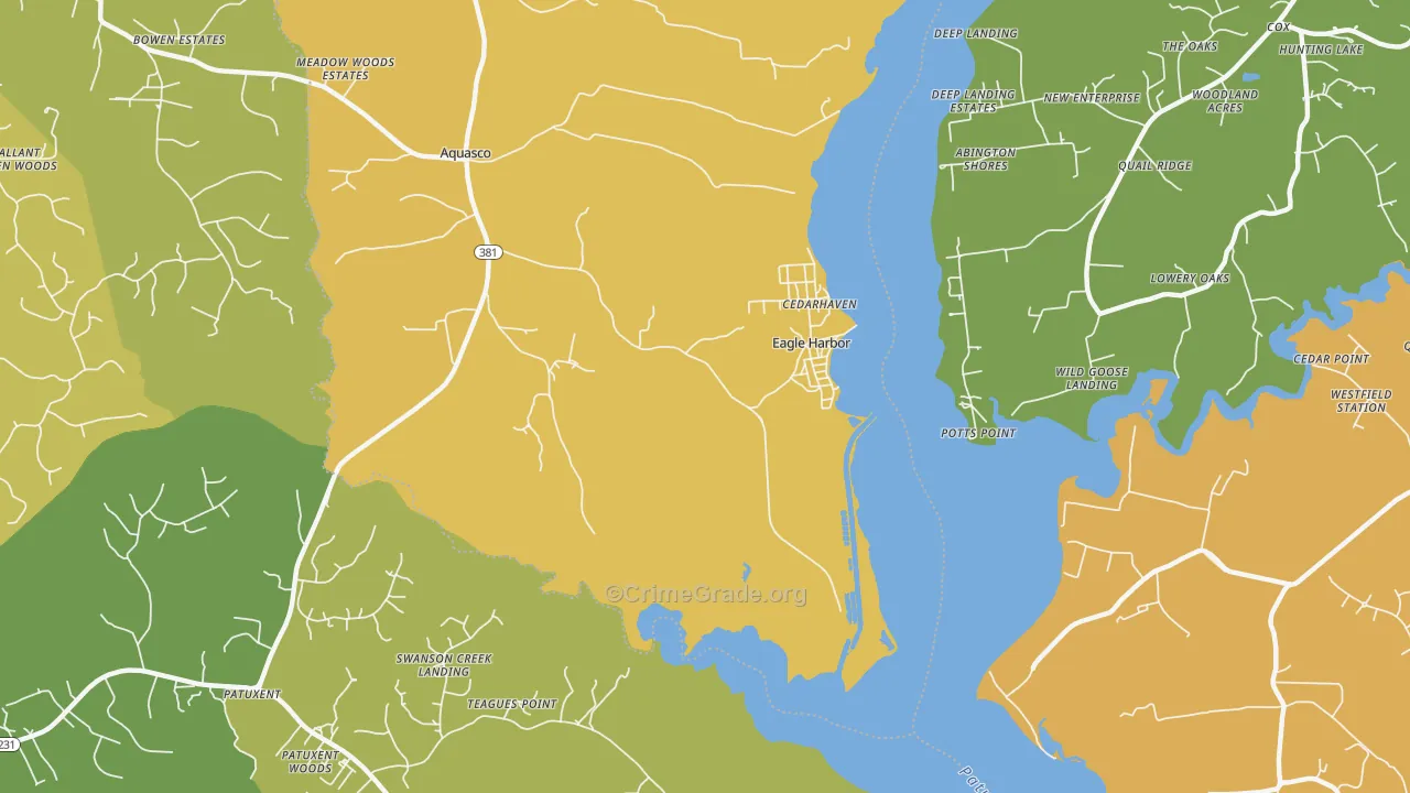 Eagle Harbor, MD Map of Assault Rates