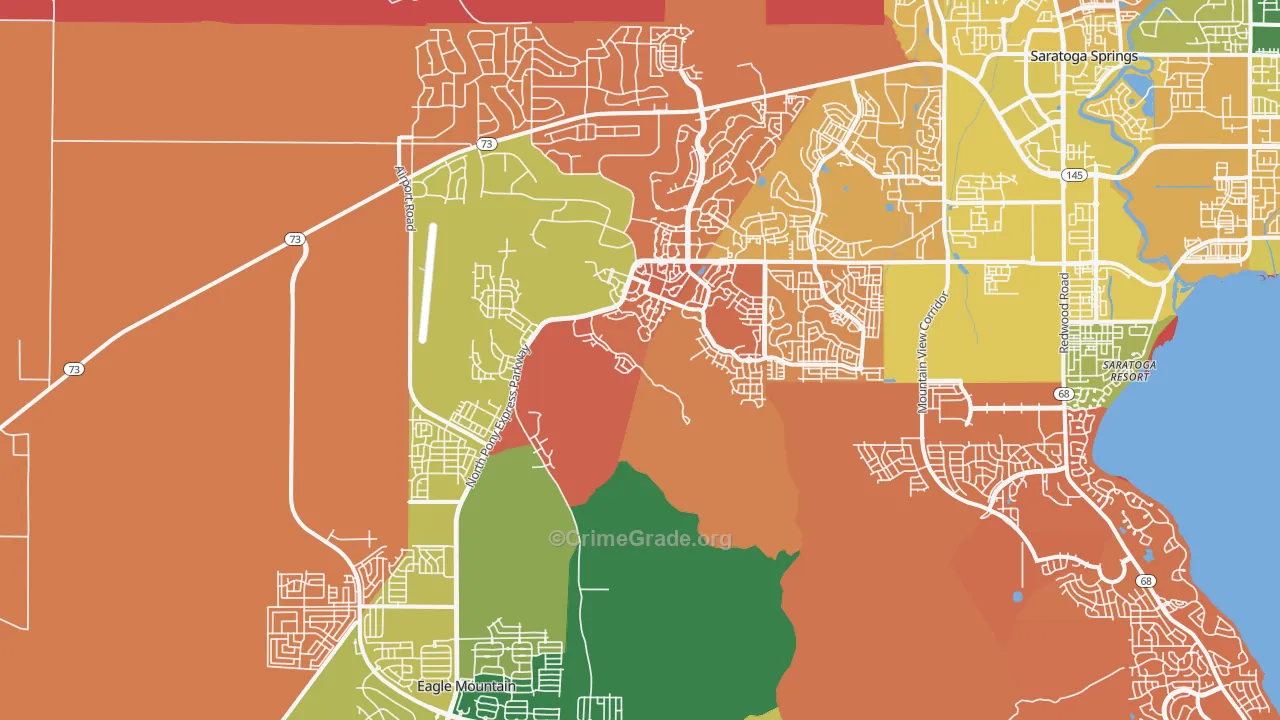Eagle Mountain, UT Map of Assault Rates