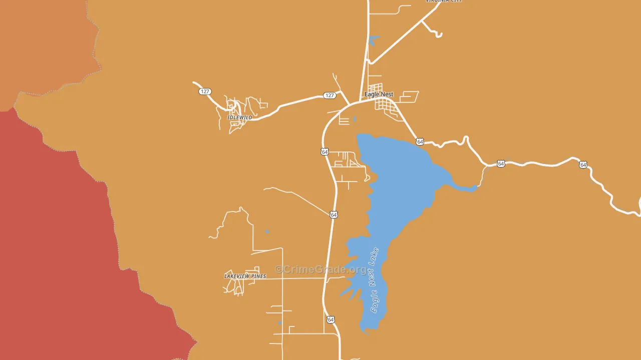 Eagle Nest, NM Map of Assault Rates