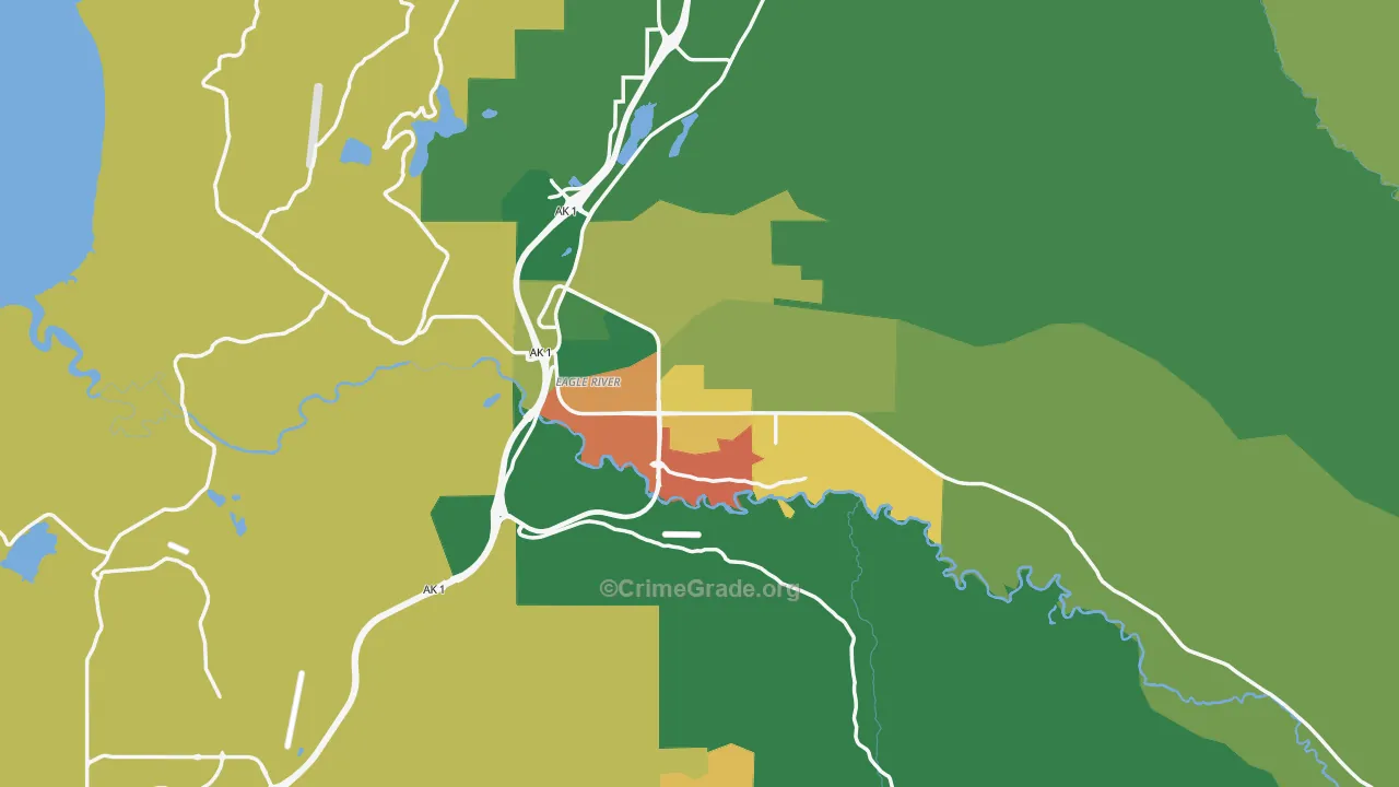 Eagle River, AK Map of Assault Rates