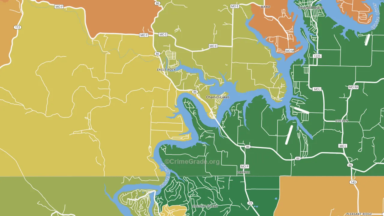 Eagle Rock, MO Map of Assault Rates