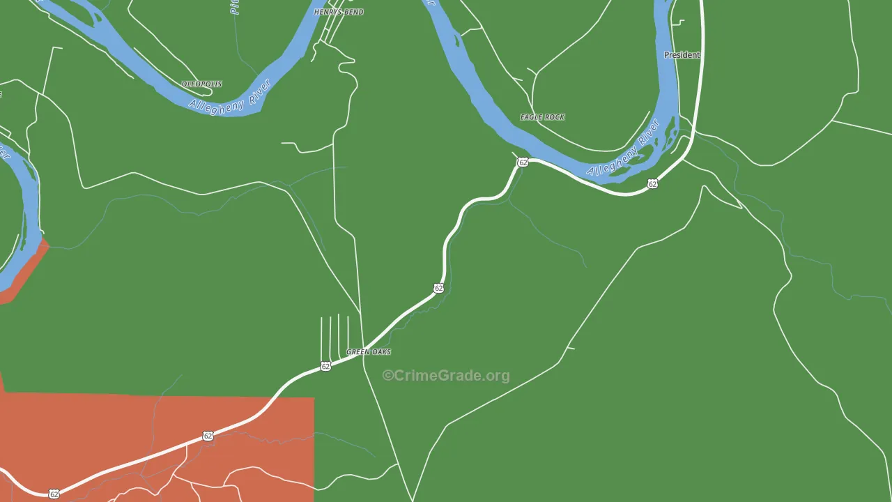 Eagle Rock, PA Map of Assault Rates