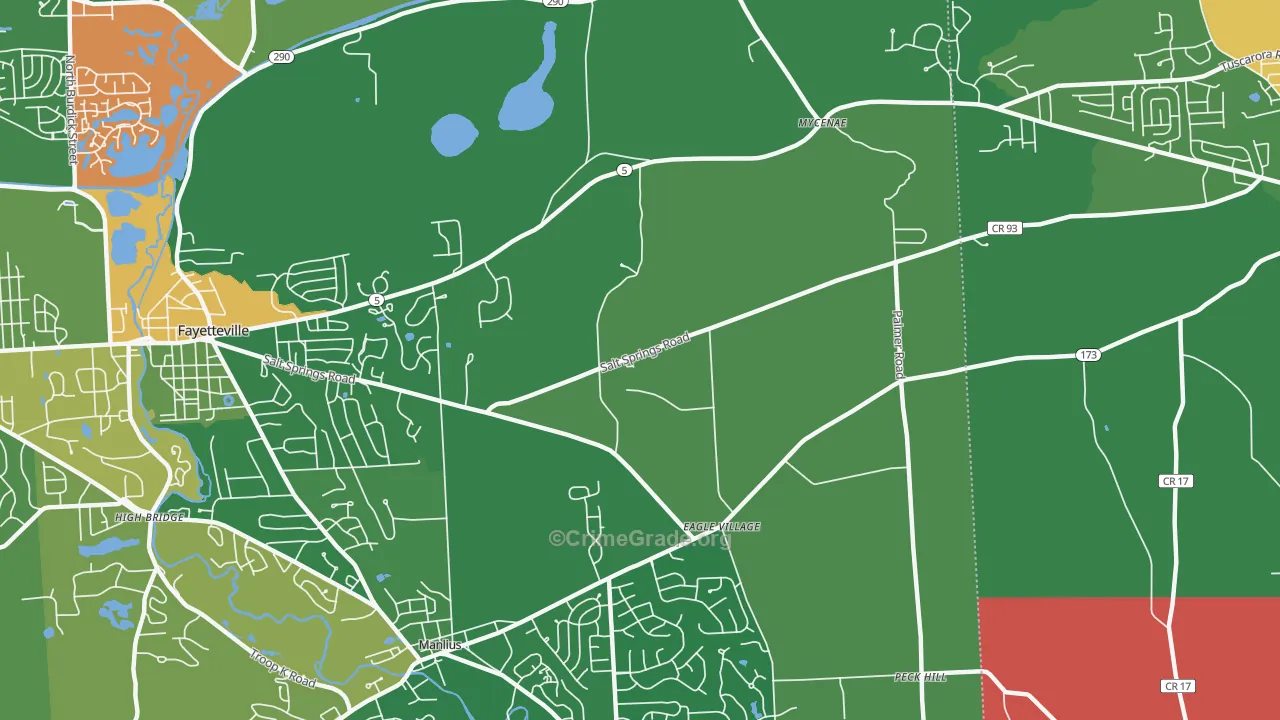 Eagle Village, NY Map of Assault Rates