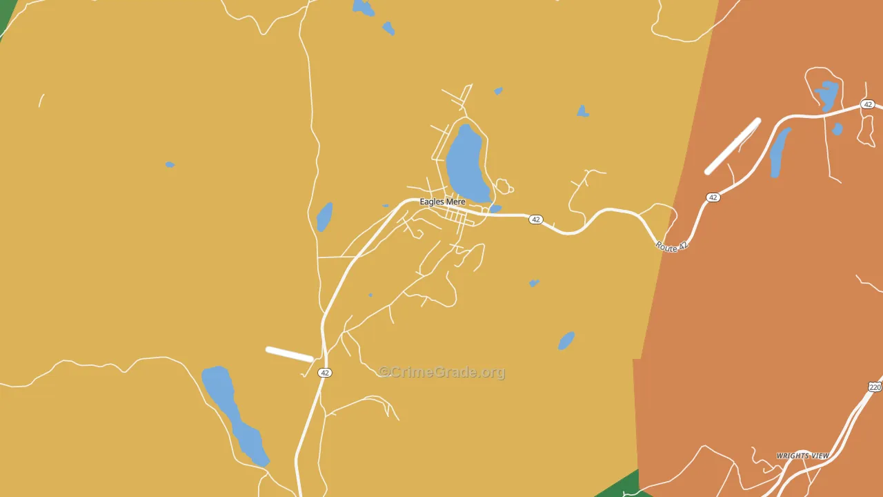 Eagles Mere, PA Map of Assault Rates