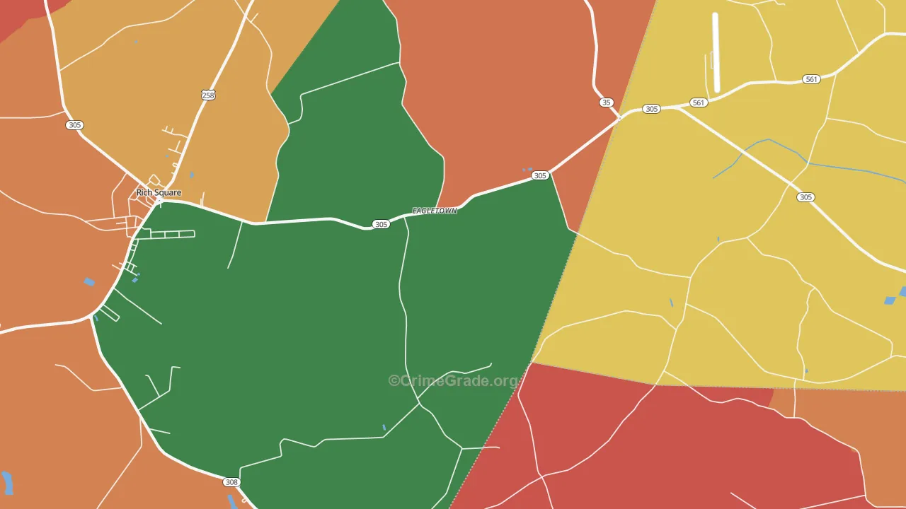 Eagletown, NC Map of Assault Rates