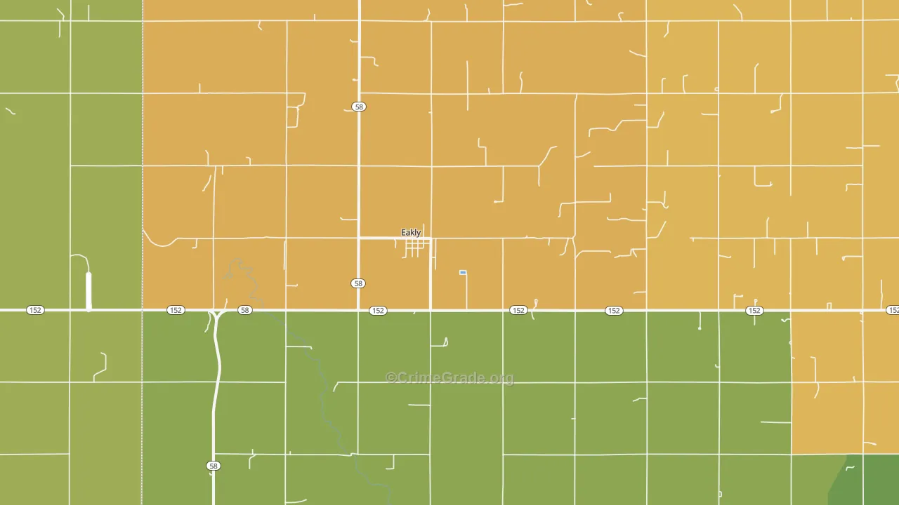 Eakly, OK Map of Assault Rates