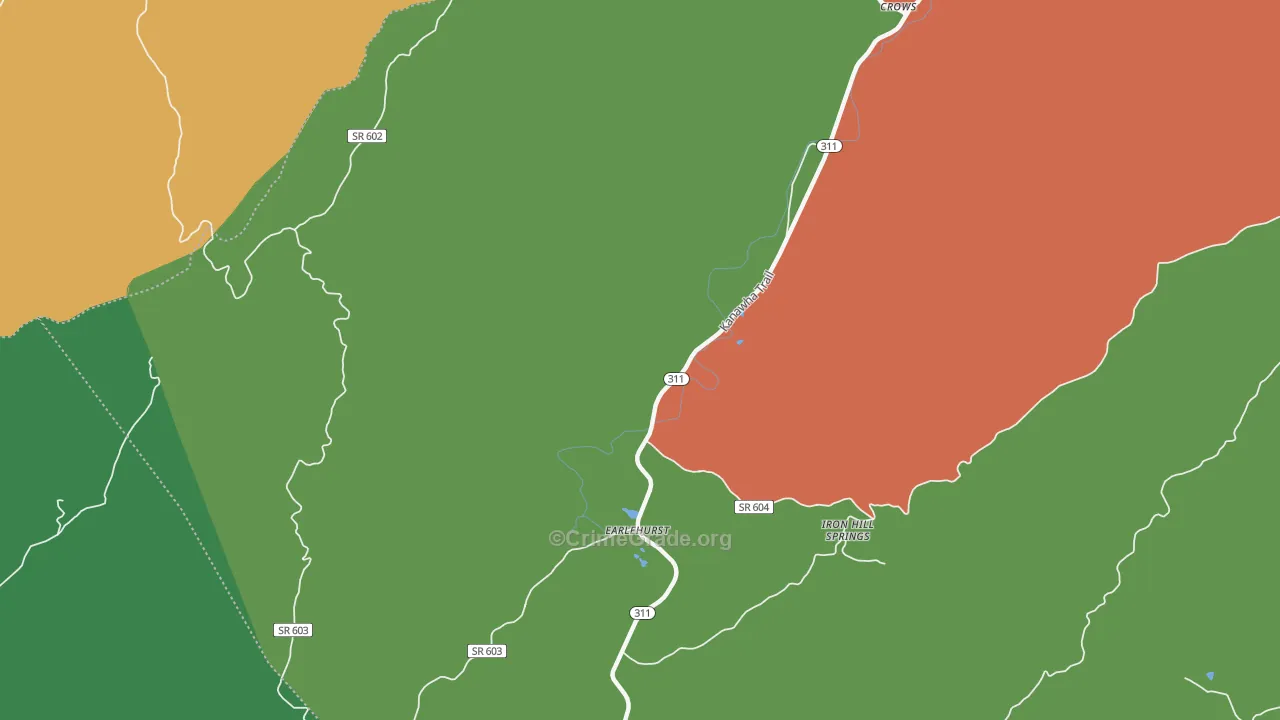 Earlehurst, VA Map of Assault Rates