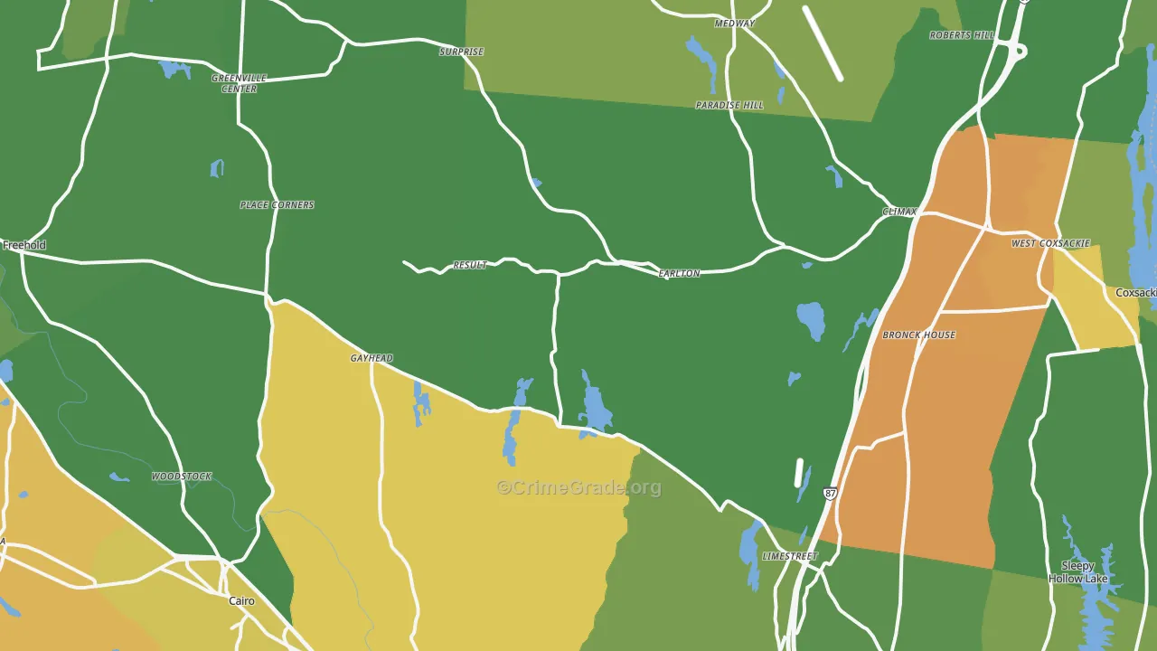 Earlton, NY Map of Assault Rates