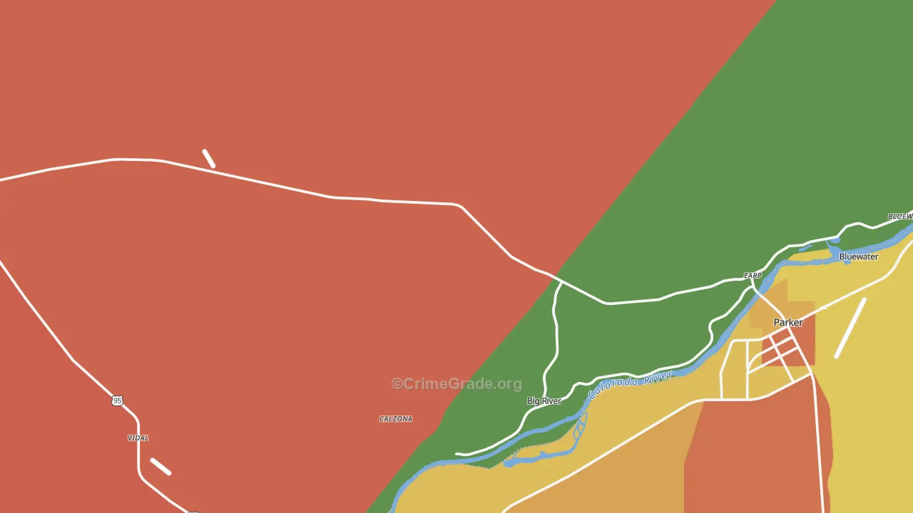 Earp, CA Map of Assault Rates