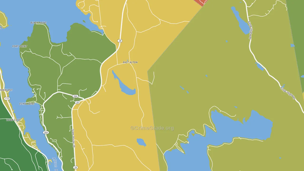 East Alton, NH Map of Assault Rates