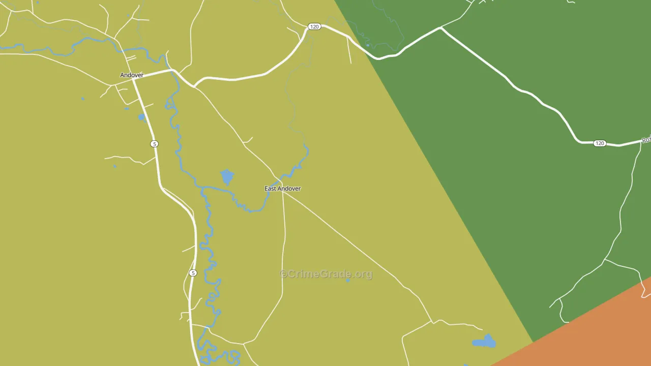 East Andover, ME Map of Assault Rates