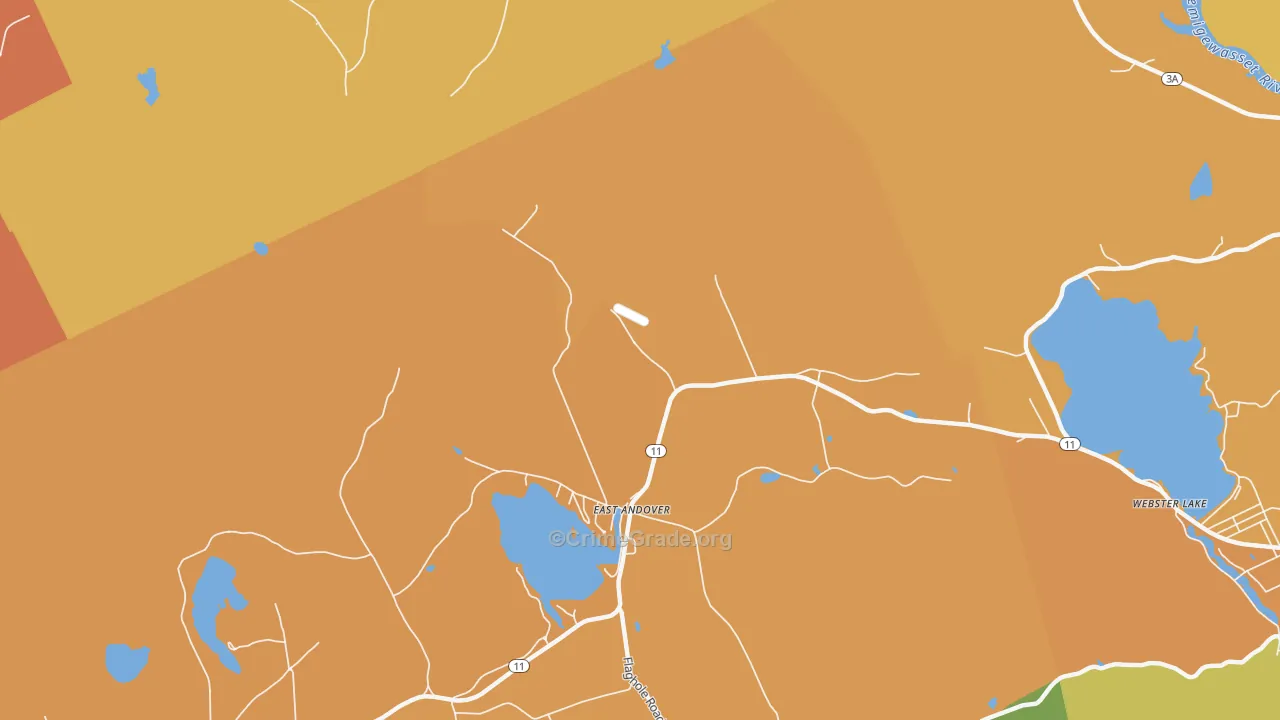 East Andover, NH Map of Assault Rates
