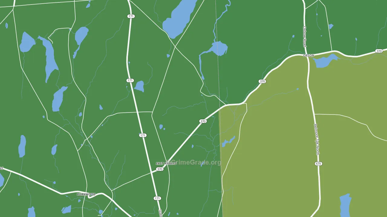 East Ararat, PA Map of Assault Rates