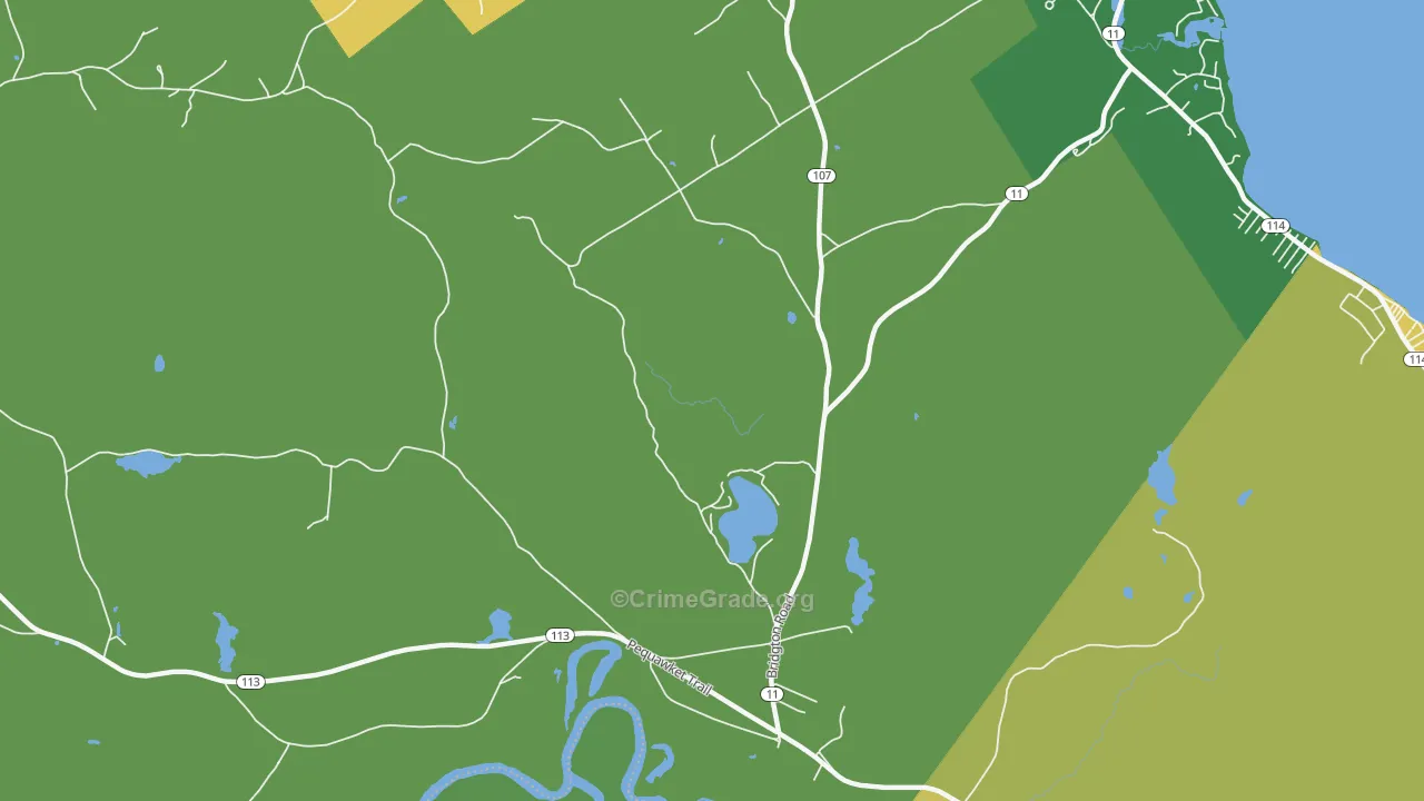 East Baldwin, ME Map of Assault Rates