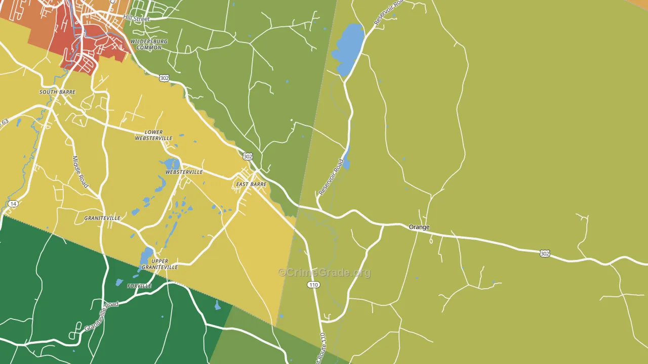 East Barre, VT Map of Assault Rates