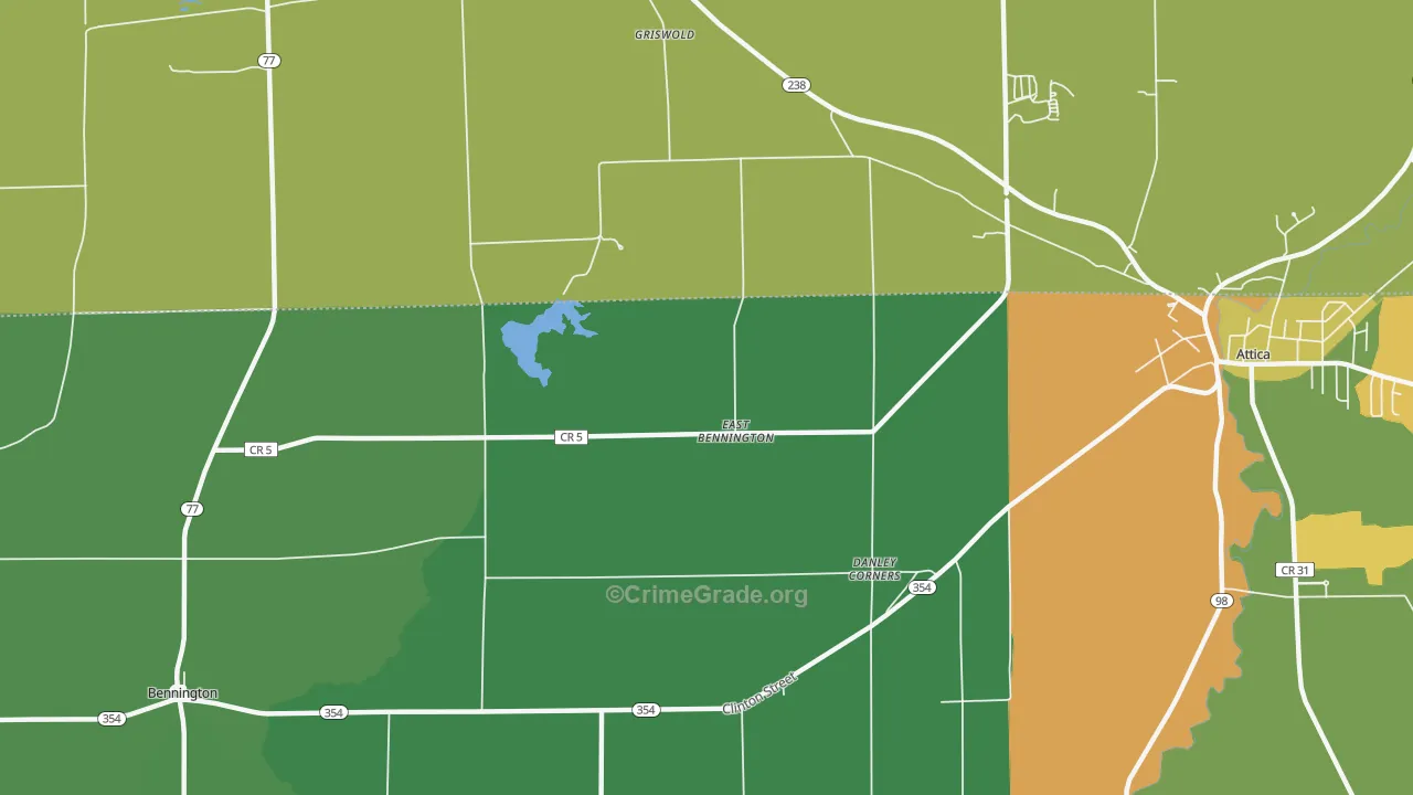 East Bennington, NY Map of Assault Rates