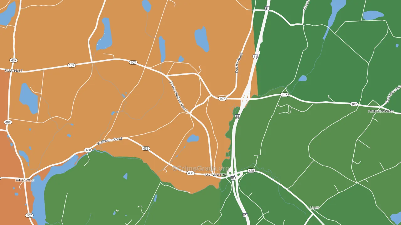 East Benton, PA Map of Assault Rates