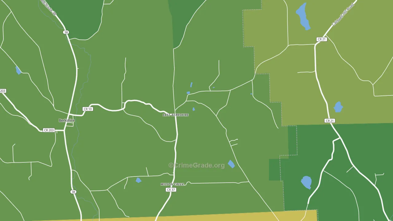 East Berkshire, NY Map of Assault Rates