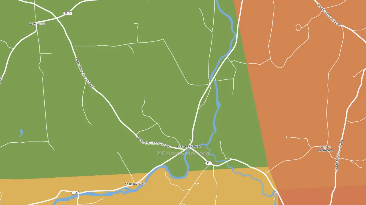 East Berkshire, VT Map of Assault Rates