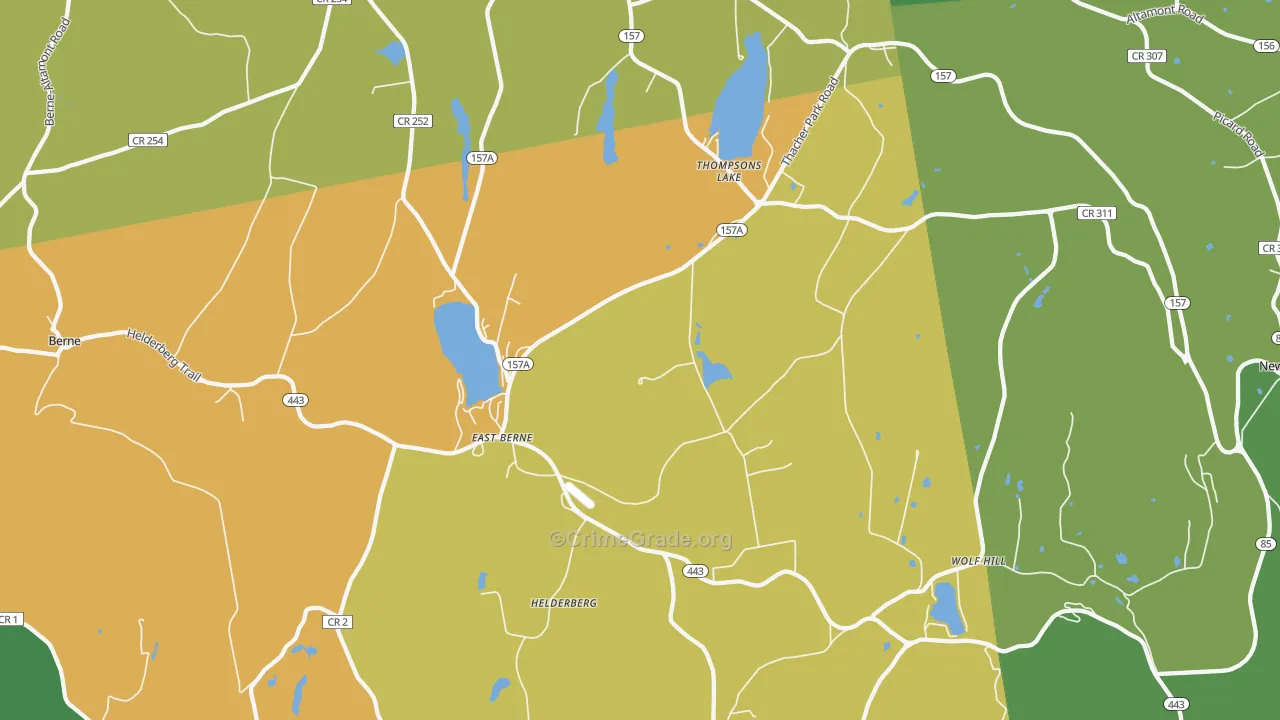 East Berne, NY Map of Assault Rates