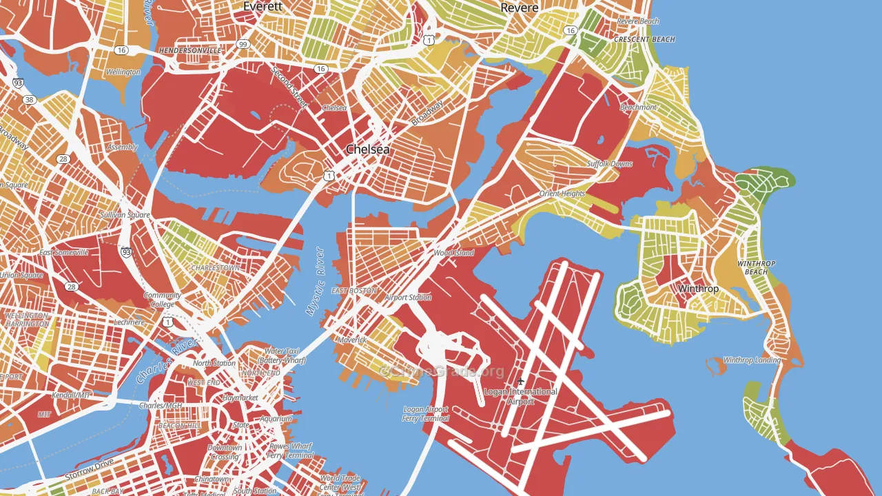East Boston, Boston, MA Map of Assault Rates