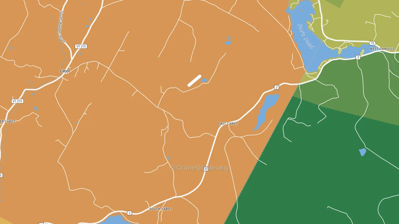 East Cabot, VT Map of Assault Rates