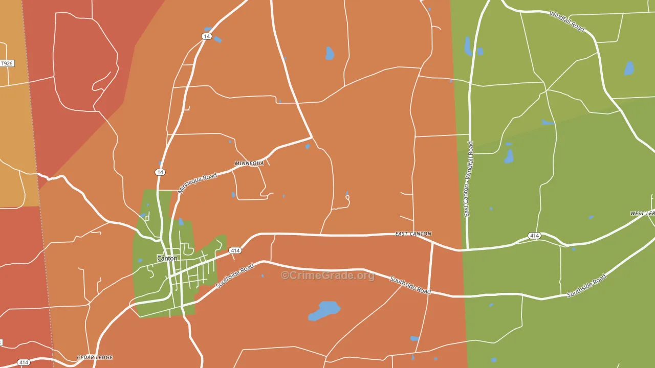 East Canton, PA Map of Assault Rates