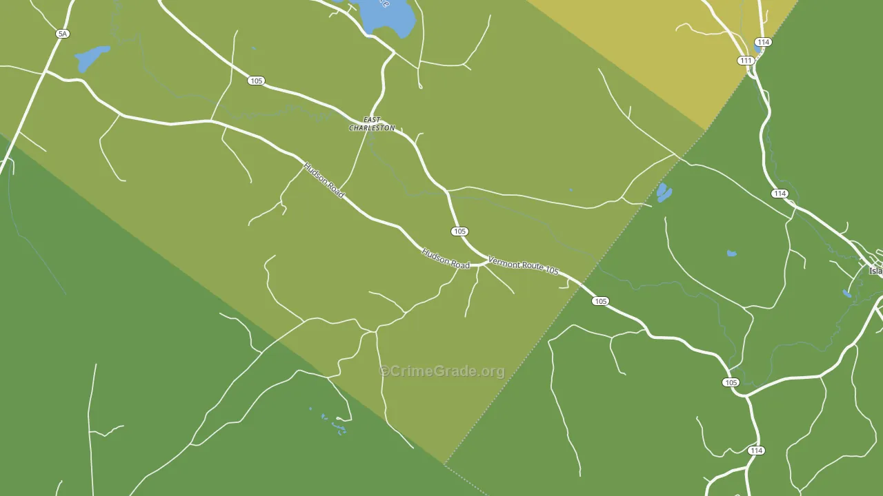 East Charleston, VT Map of Assault Rates