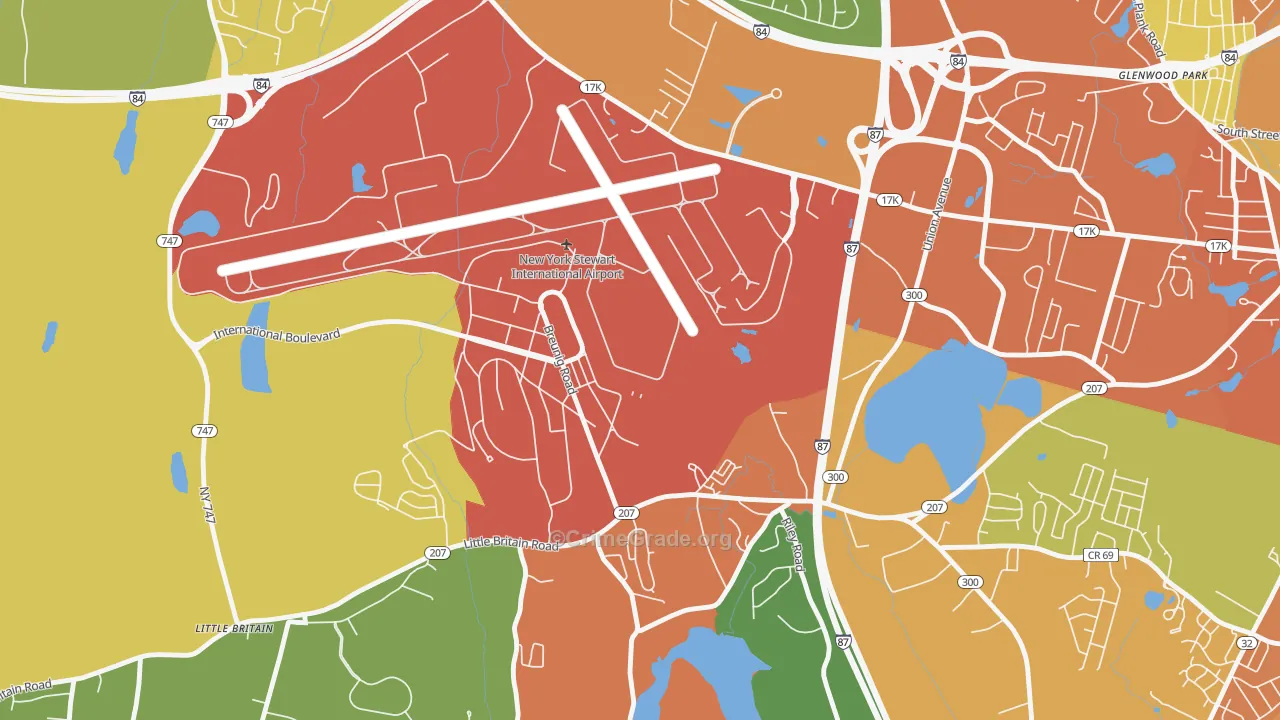 East Coldenham, NY Map of Assault Rates