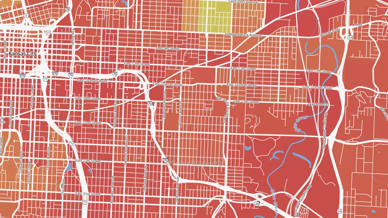 East Community Team North, Kansas City, MO Map of Assault Rates