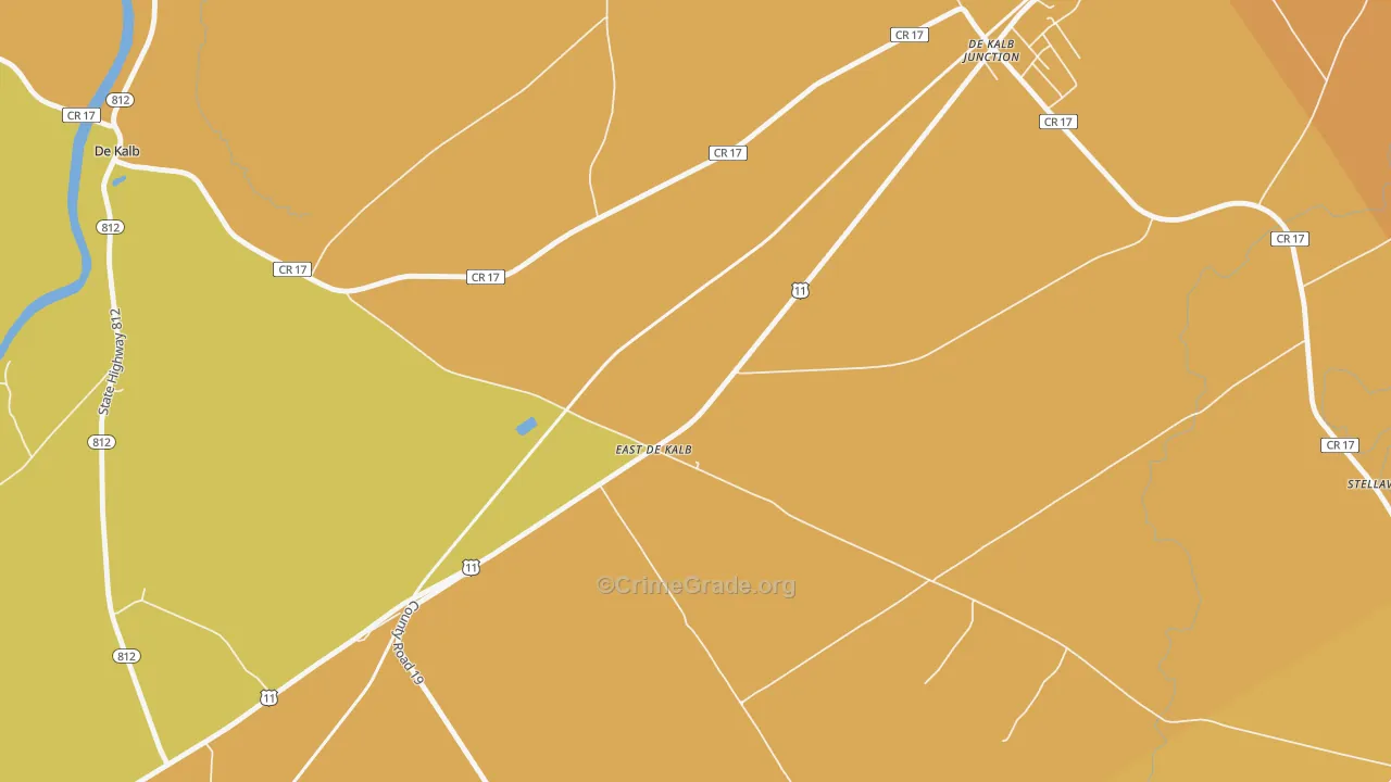 East De Kalb, NY Map of Assault Rates