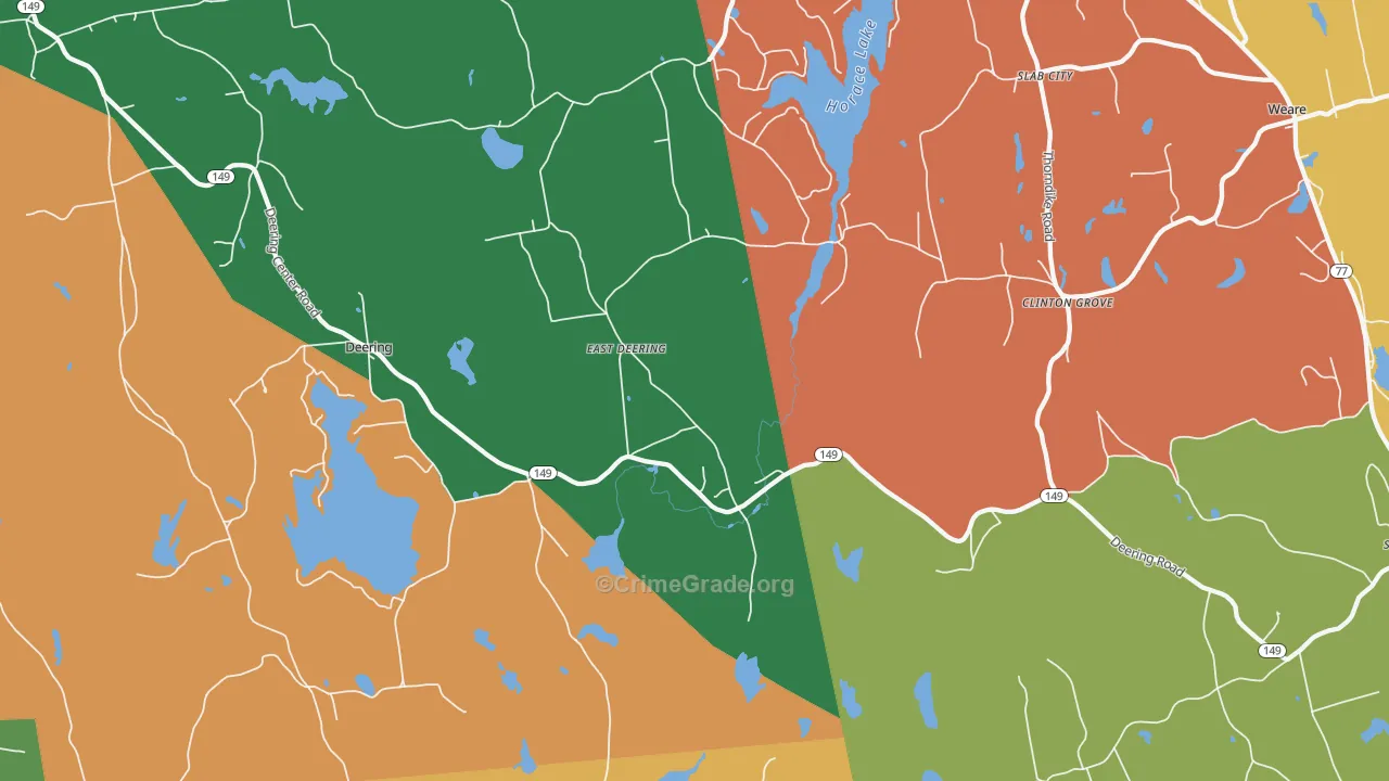 East Deering, NH Map of Assault Rates