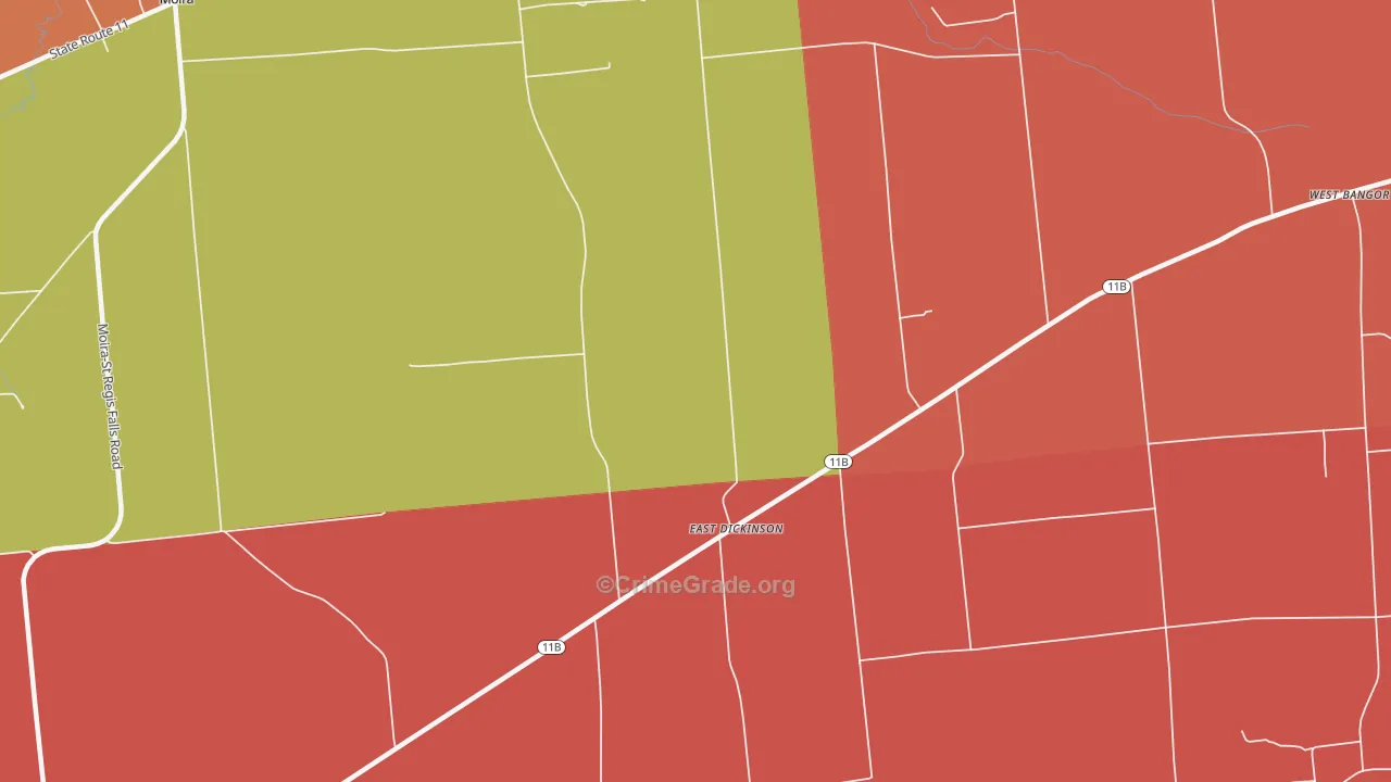 East Dickinson, NY Map of Assault Rates