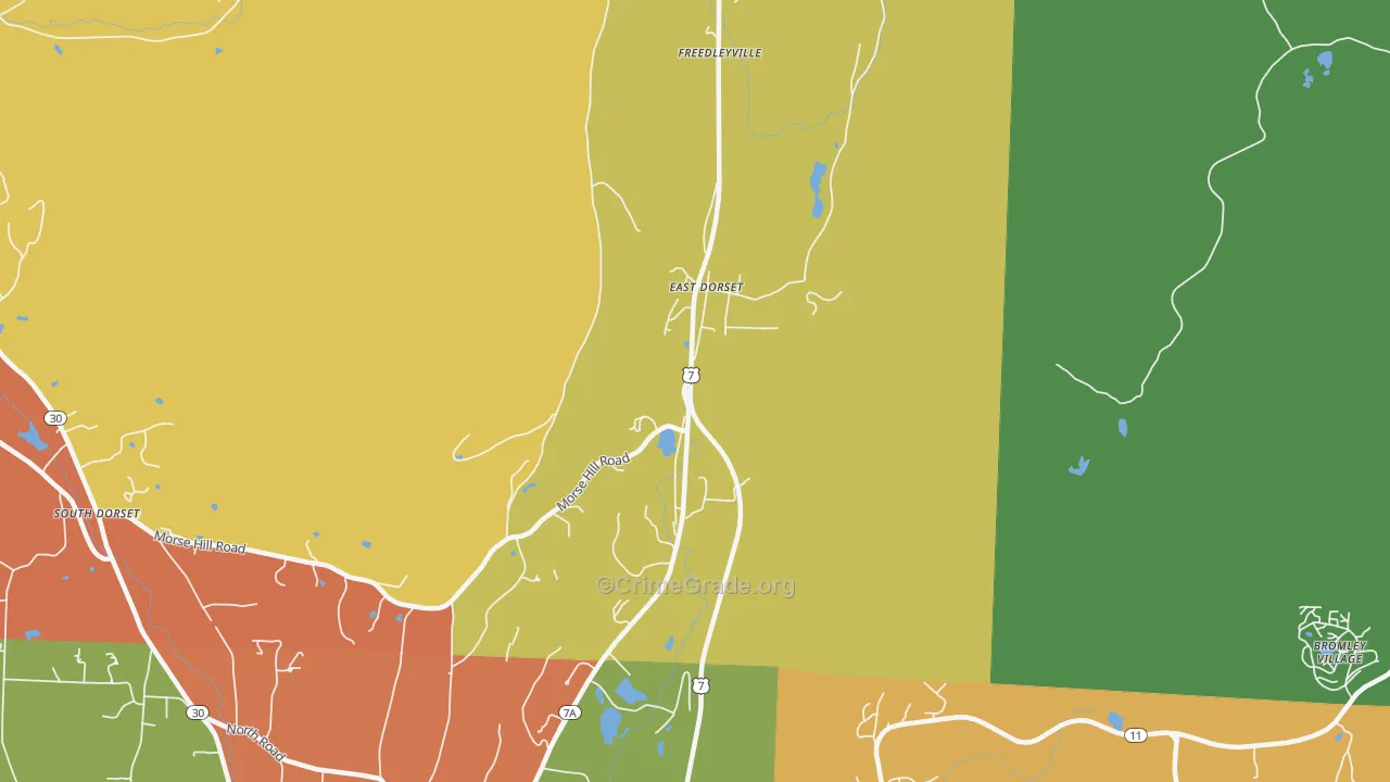 East Dorset, VT Map of Assault Rates