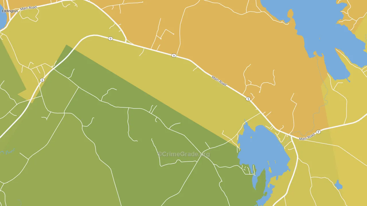 East Eddington, ME Map of Assault Rates