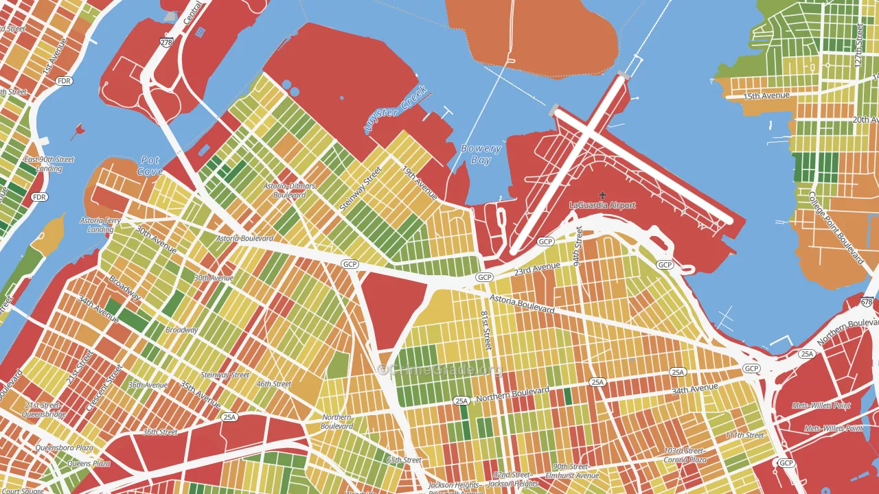 East Elmhurst, Queens, NY Map of Assault Rates
