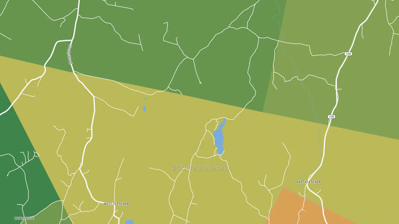 East Fairfield, VT Map of Assault Rates