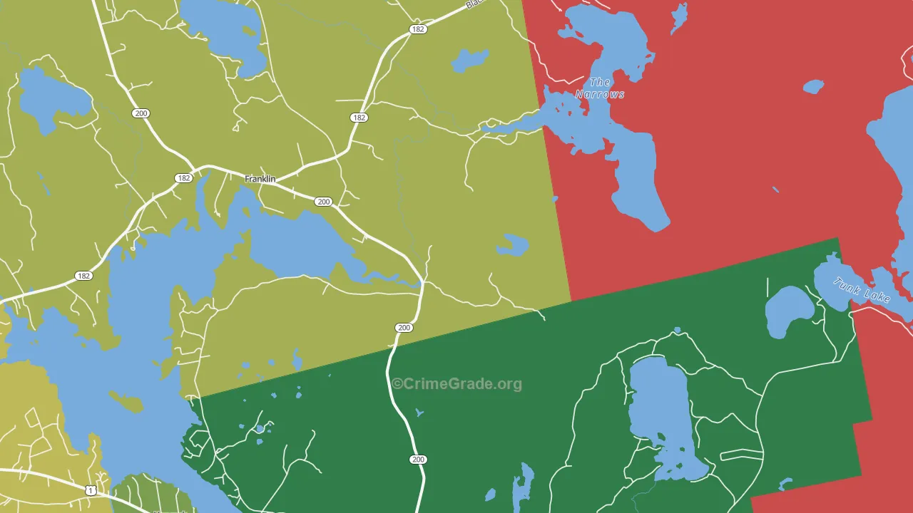 East Franklin, ME Map of Assault Rates